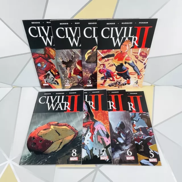 Civil War 2 II 1-8 Marvel Comic Book Bundle - VGC - Benis Marquez Ponsor