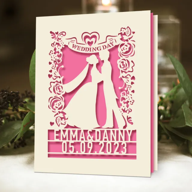 Personalised Wedding Day Card Congratulations On Your Wedding Day Bride & Groom