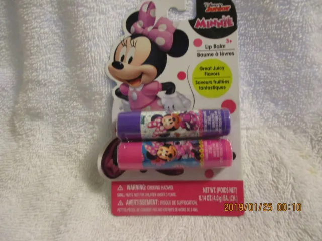 2-Piece Disney Junior Minnie Mouse Strawberry & Cotton Candy Lip Balm