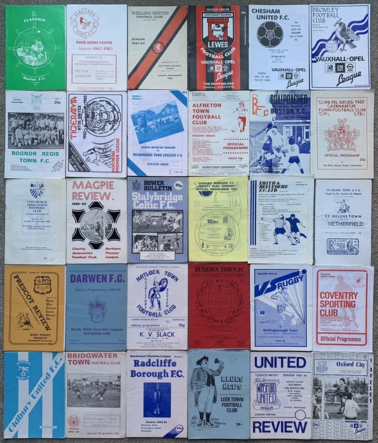 NON LEAGUE 1980S FOOTBALL PROGRAMME COLLECTION Soccer Memorabilia Rare