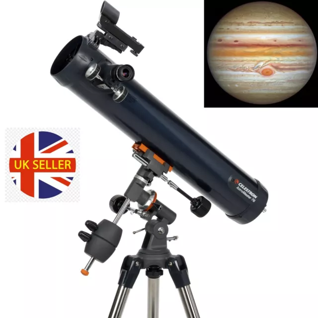 Celestron Astromaster 76EQ Reflector Telescope KIT  31035 Stock of UK