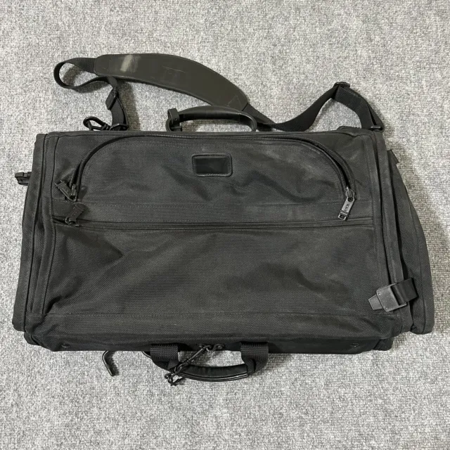 Tumi Alpha Tri Fold Garment Bag Hanging Black Travel Case With Lock *