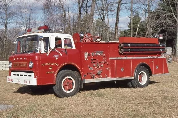 Foster Center RI Engine 4 Ford C Pumper - Fire Apparatus Slide