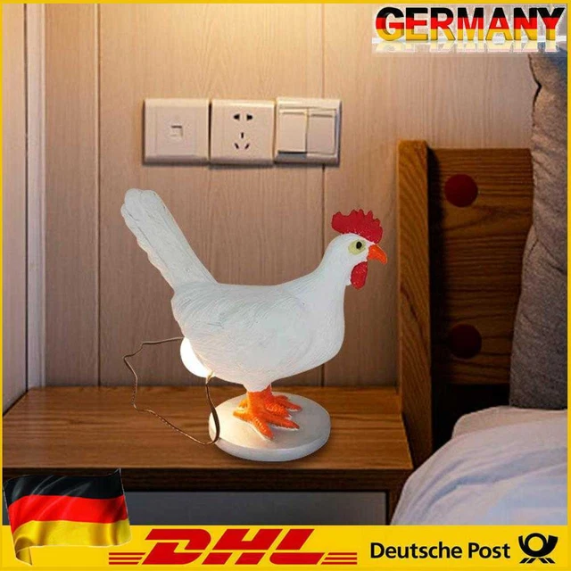 Chicken Shaped Lamp Resin Desktop Ornaments Bedside Living Room Decor Lighting