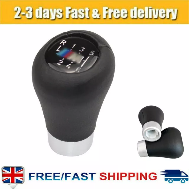 Gear Shift Knob M SPORT PU Leather 6 Speed For BMW 1' 3' E81 E82 E90 E91 E92