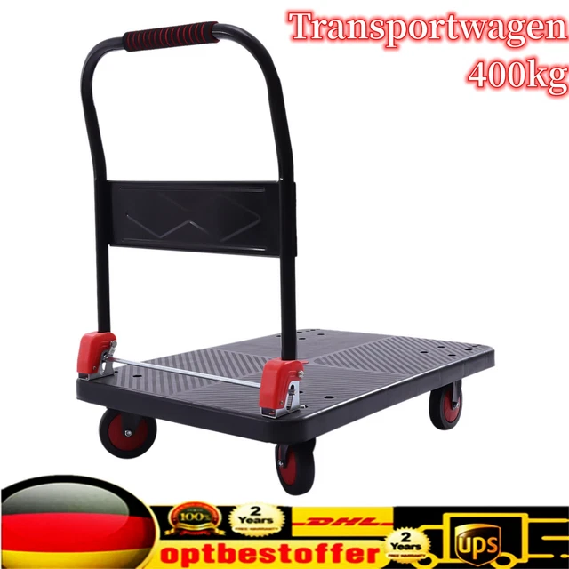 Carrello manuale pieghevole piattaforma trolley carrello piattaforma carrello da trasporto 400 kg