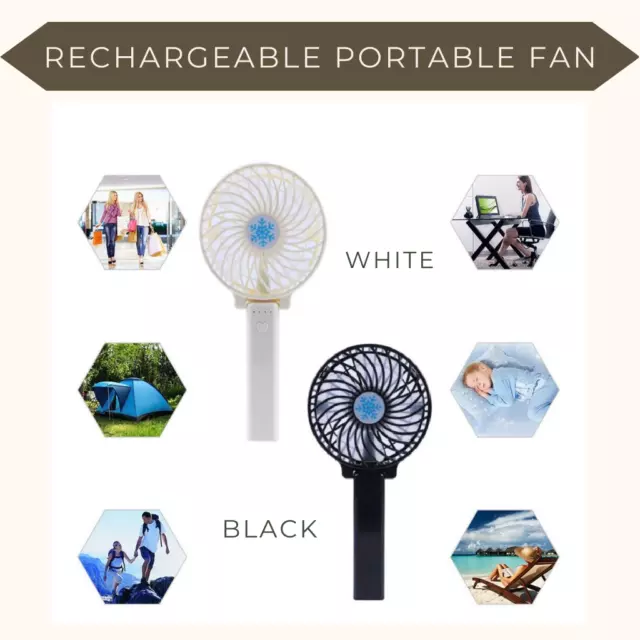 Fan Portable Rechargeable Mini Cooler Desk USB Cooling Folding Hand-held Fan