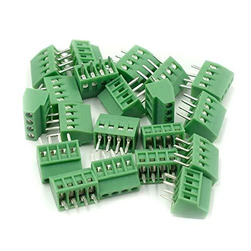 4-Pin 2.54mm Pitch 150V 6A PCB Mount Screw Terminal Block Connector - ...
