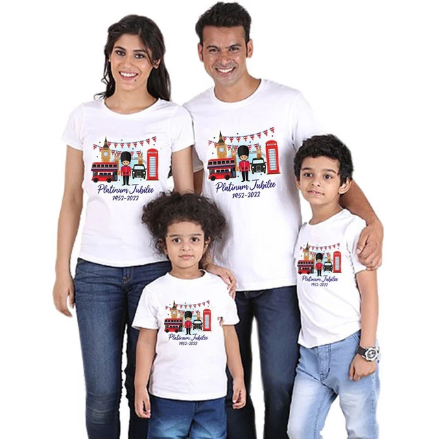 bambini Regina Elisabetta Girocollo T-Shirt Jubilee Platino T-Shirt Union Queen