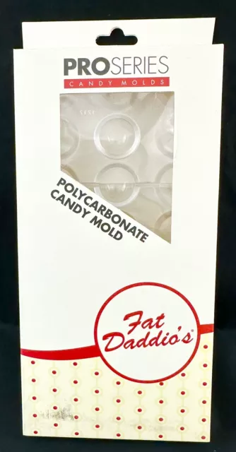 Fat Daddio's Polycarbonate Candy Mold w/ Magnetic Base - Circular Dome - NIB