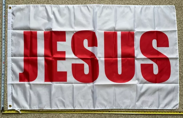 Jesus Flag FREE SHIPPING Jesus WR Faith In God We Trust White Hope Sign USA 3x5'