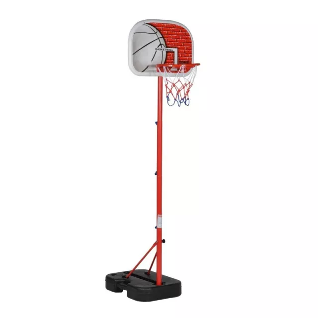 Panier De Basket Atlanta Rouge Hauteur réglable jusqu'à 1m35