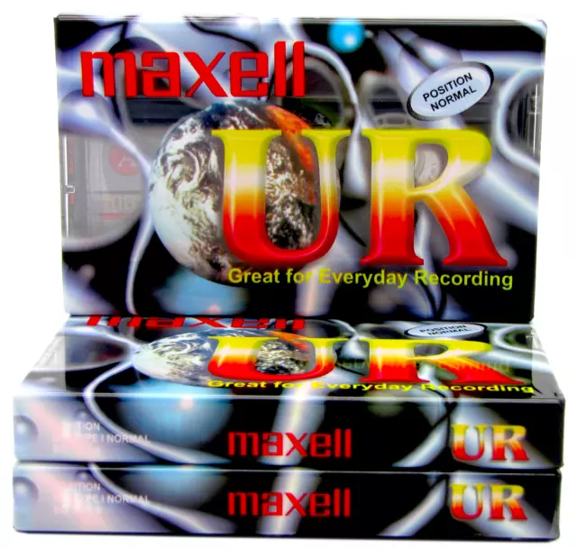 3 Maxell UR60 60  Minutes Blank Audio Media Recording Cassette Tapes NEW