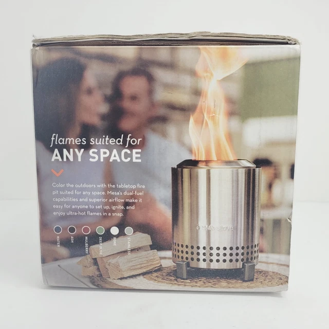 Estufa Solo Mesa Mesa Fire Food con Soporte | Bajo Humo | Acero Inoxidable
