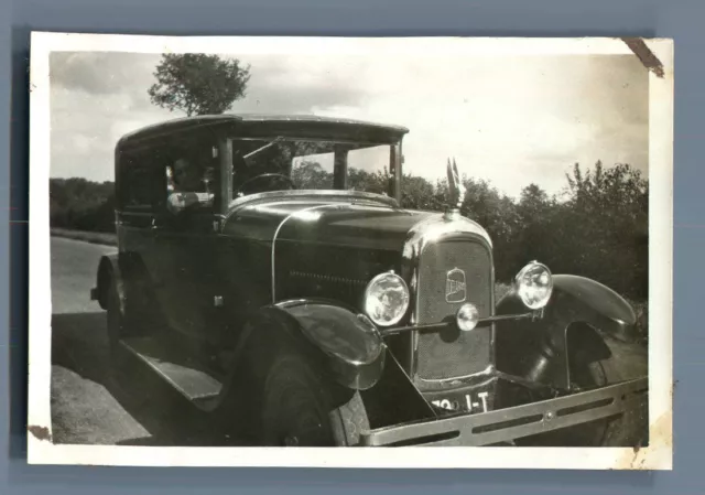 France, Voiture d&#039;époque Delahaye  Vintage silver print. Vintage car Tira