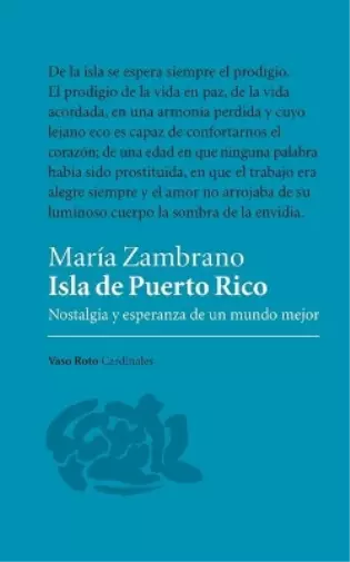 María Zambrano Isla de Puerto Rico (Paperback) (UK IMPORT)