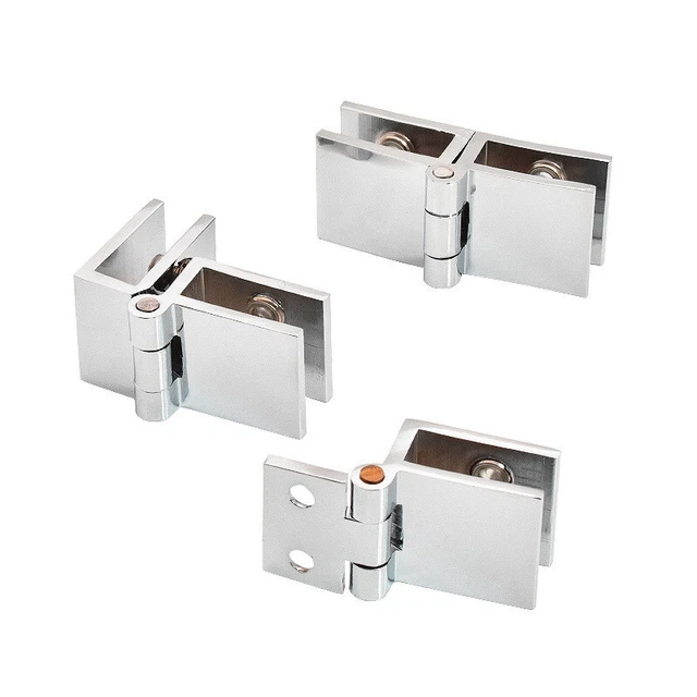 Bilateral Clip Home Easy Install Glass Clamp Zinc Durable Cabinet Door Hinge GA