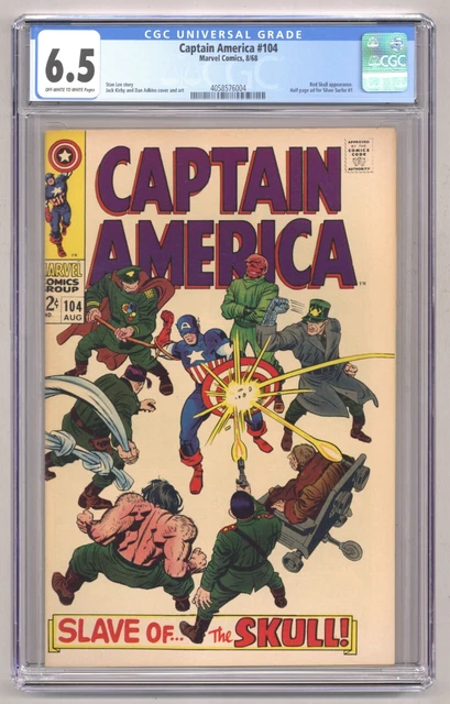 Captain America 104 (CGC 6.5) Red Skull appearance Jack Kirby 1968 Marvel N927