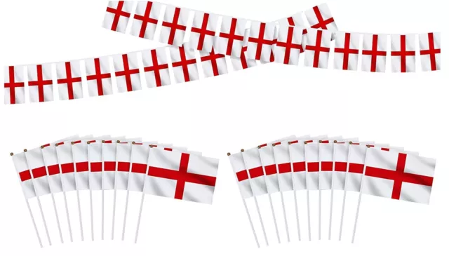 England Flag Bunting Set Flag And Banner England Hand Flags