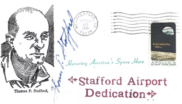 Tom Stafford Apollo 10 Signed Postal Cover 1   Uacc & Aftal Rd Autograph Thomas