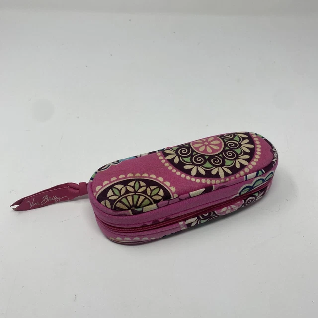 Vera Bradley Pink Pattern Zip Around Glasses Case. Slight Staining Look At Pics