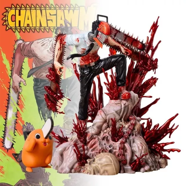 figurine chainsaw man Denji Collection manga homme Tronçonneuse 28cm + pochita