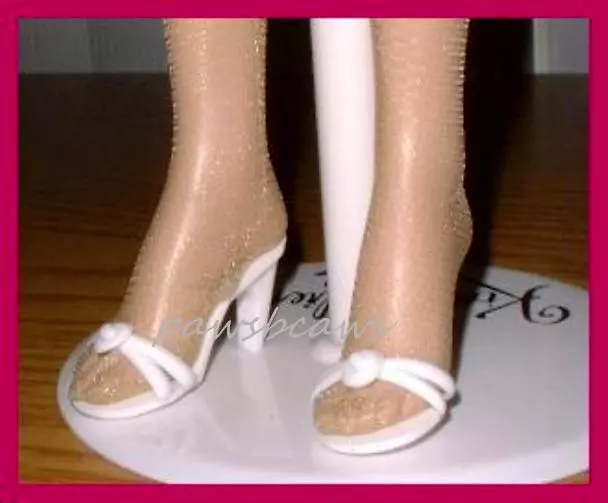 2" x 3/4 in WHITE High Heel Doll SHOES fit KITTY COLLIER & 15" MISS REVLON