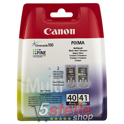 Cartucce Inchiostro Multipack Canon Pixma Pg-40 Nero + Cl-41 Colori