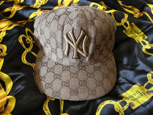 Rare Vintage New Era 59 Fifty NY Yankees Gucci Monogram Fitted Cap 7 3/8 Y2K Rare Vintage New Era 59 Fifty NY Yankees Gucci Monogram Fitted Cap 7 3/8 Y2K