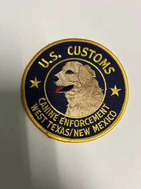 West Texas/New Mexico US Customs Service K9 Canine Enforcement Patch-MAKE OFFER