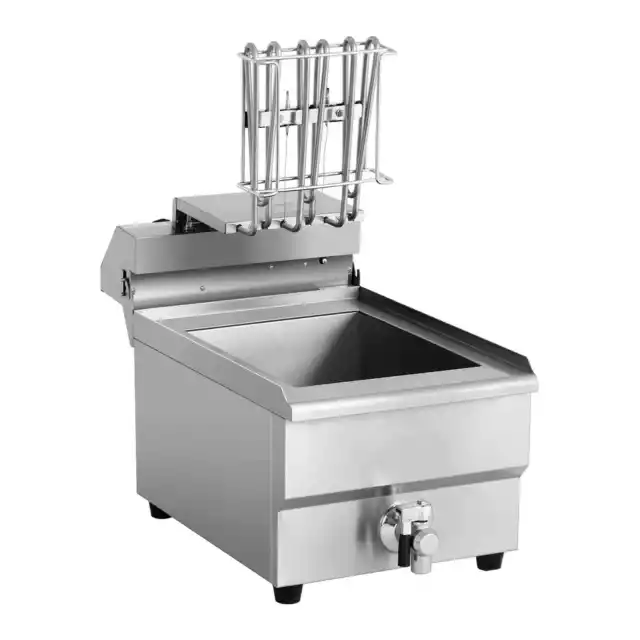 Commercial Electric Deep Fat Fryer With Drain Tap And Cold Zone 400V 16L 6000W 3