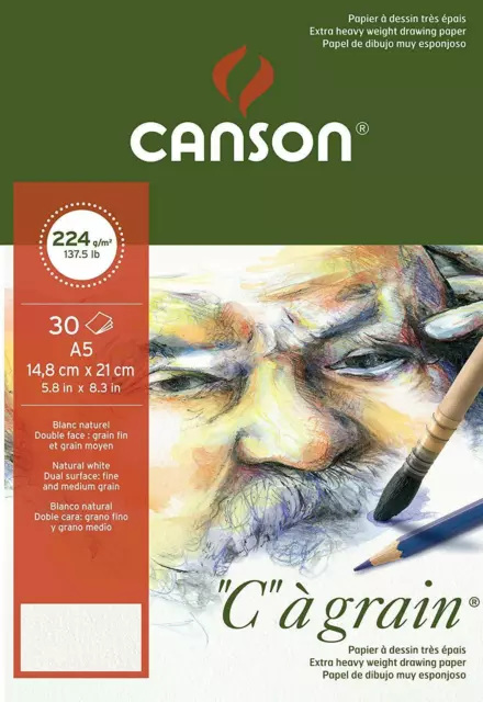 [Ref:C400060620] CANSON [Ref:C400060620] CANSON Bloc 30 Feuilles Papier Dessin