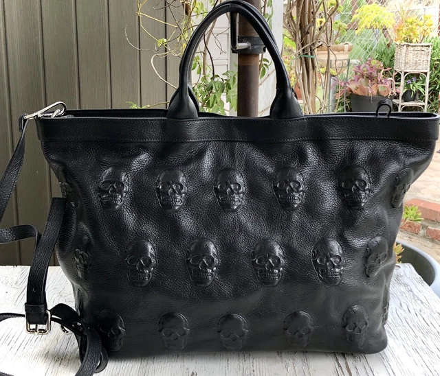 IOPELLE ANTONIO CRISTIANO Skull Embossed Bag Mousse Latte Made in