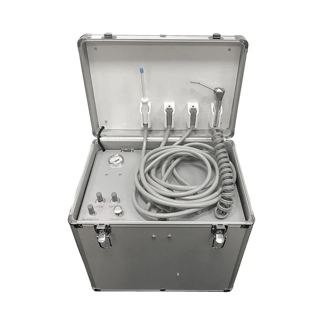 Portable Dental Delivery Unit - Suction Syringe System  Compressor -