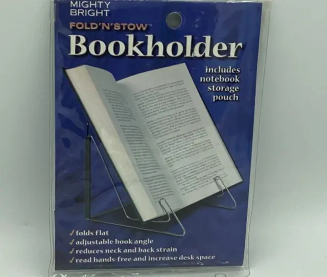 Fold-N-Stow Book Stands, Metal Bookstand Music Book Easel Display Holder,New