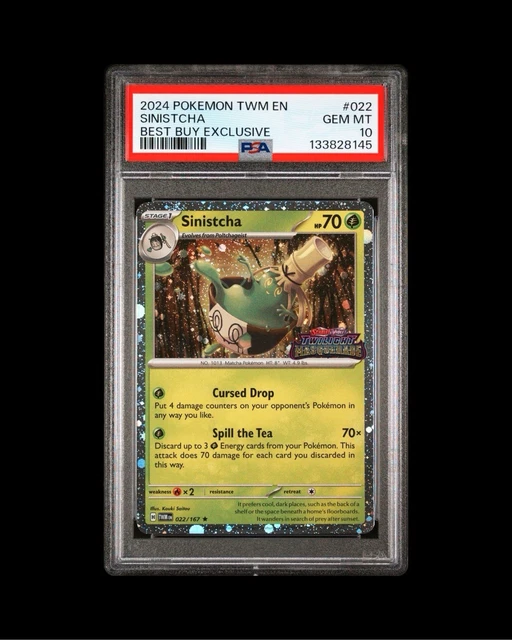 POKEMON TWM 022/167 - Stamped Best Buy Promo Sinistcha Cosmos Holo - PSA 10  $137.43 - PicClick CA