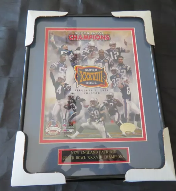 New England Patriots 2004 Super Bowl Champions Framed Photo Numbered 481/5000