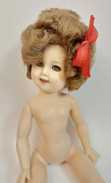 Shirley Temple Doll Ideal ST-17-1 17" 1950s Vintage Ready To Dress Dolly