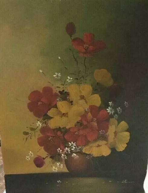 J. REMSTEDT ORIGINAL Still Life of Ipomoea Flower Modernist oil on ...