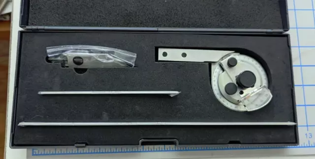 Unbranded Universal Bevel Protractor With 6", and 12" Blades, Case