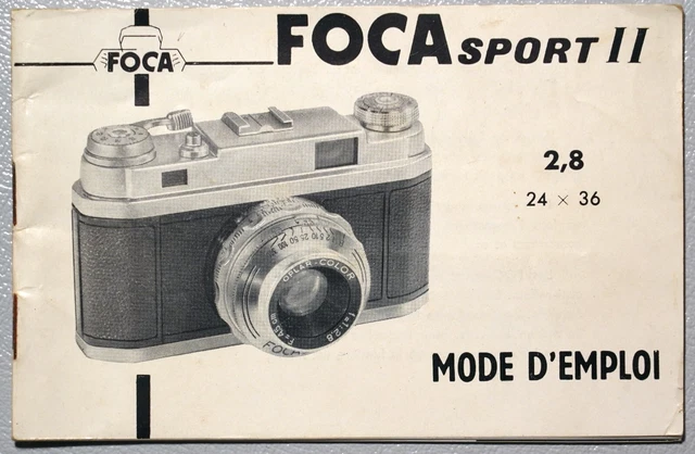 FOCA MODE D'EMPLOI DU FOCAsport II mod -1 c 1959-60