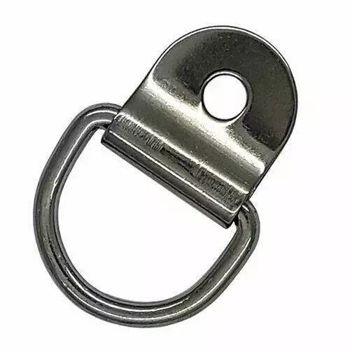 4er-Pack Festzurren D-Ring und Stollen Zurrplatte Edelstahl (3 mm)