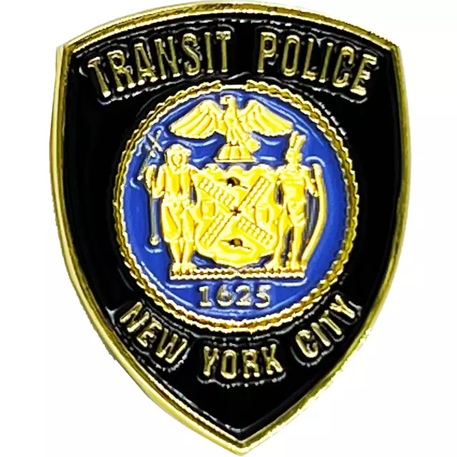 BL2-003B New York City Transit Police Patch NYPD Lapel Pin with dual pin posts