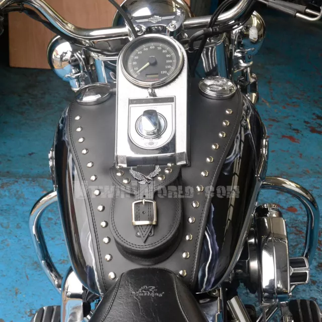 Leder Tankpad Tankabdeckung Für Harley Davidson Softail Heritage Deluxe Fatboy