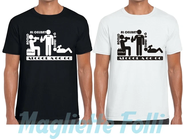 MAGLIETTE da uomo ADDIO AL CELIBATO T-SHIRT DIVERTENTE gadget PER lo SPOSO AMICI