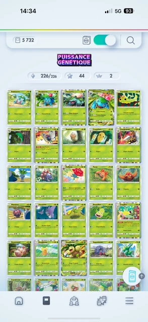 Compte Pokémon TCG Pocket – Niveau 45, Set Complet, 4 GODL, Immersive Et 5500 Cartes