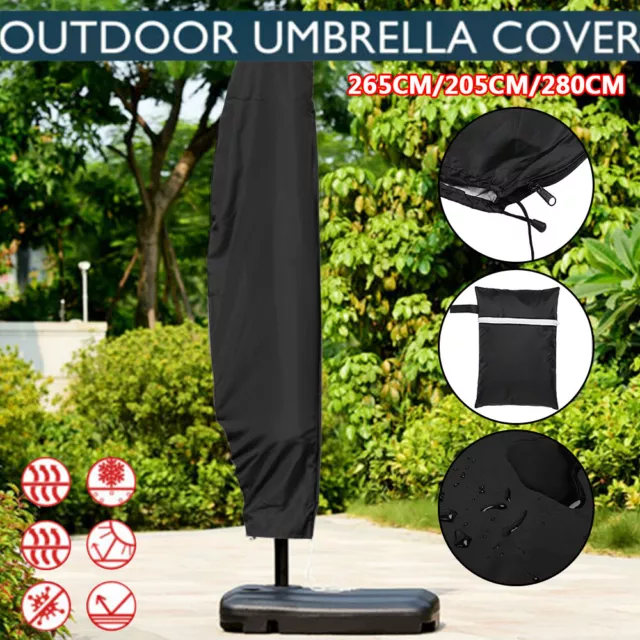 Parasol Banana Umbrella Cover Patio Shield Waterproof Cantilever Outdoor Gsp