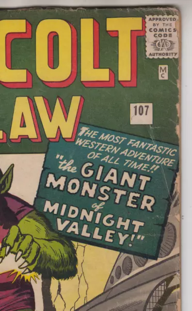 Kid Colt Outlaw # 107  Gd/Vg 3.0  Alien Monster Stan Lee Story  Pence  1962 3