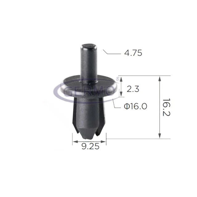 20x YOU.S Original-Klemmclips – Universal-Spreiznieten 6mm Schwarz Für Auto, Wohnmobil & Karosserie