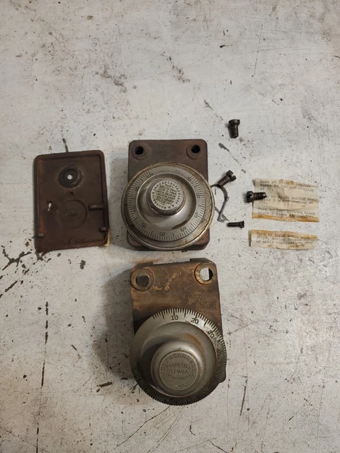 Lot of two Vintage Sargent & Greenleaf locks parts Locksmith job Lot of two Vintage Sargent & Greenleaf locks parts Locksmith job